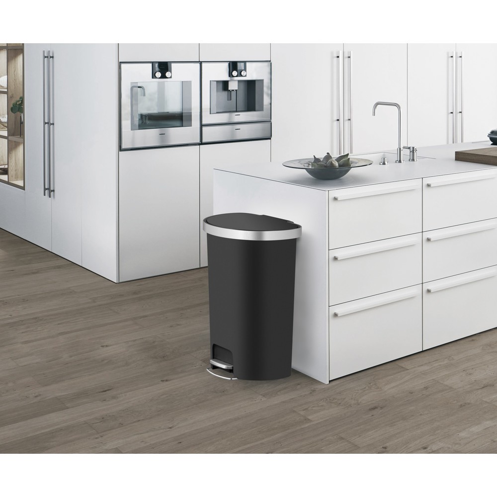 Numéro de l'image du produit 10: EKO Poubelle à pédale Hana, semi-circulaire, 55 litres, noir
