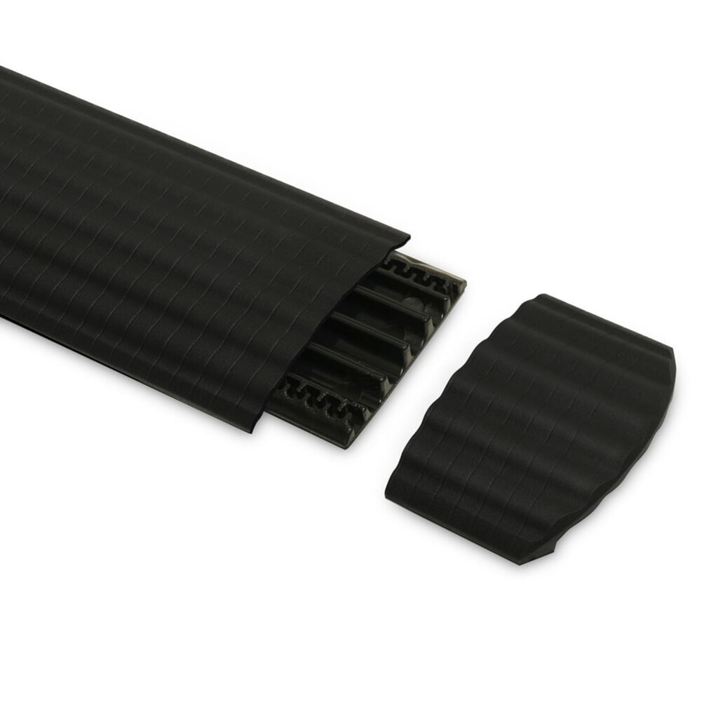 N° de l'image du produit 1 : Embout pour passage de câbles Defender® OFFICE by Adam Hall, 4 canaux, noir