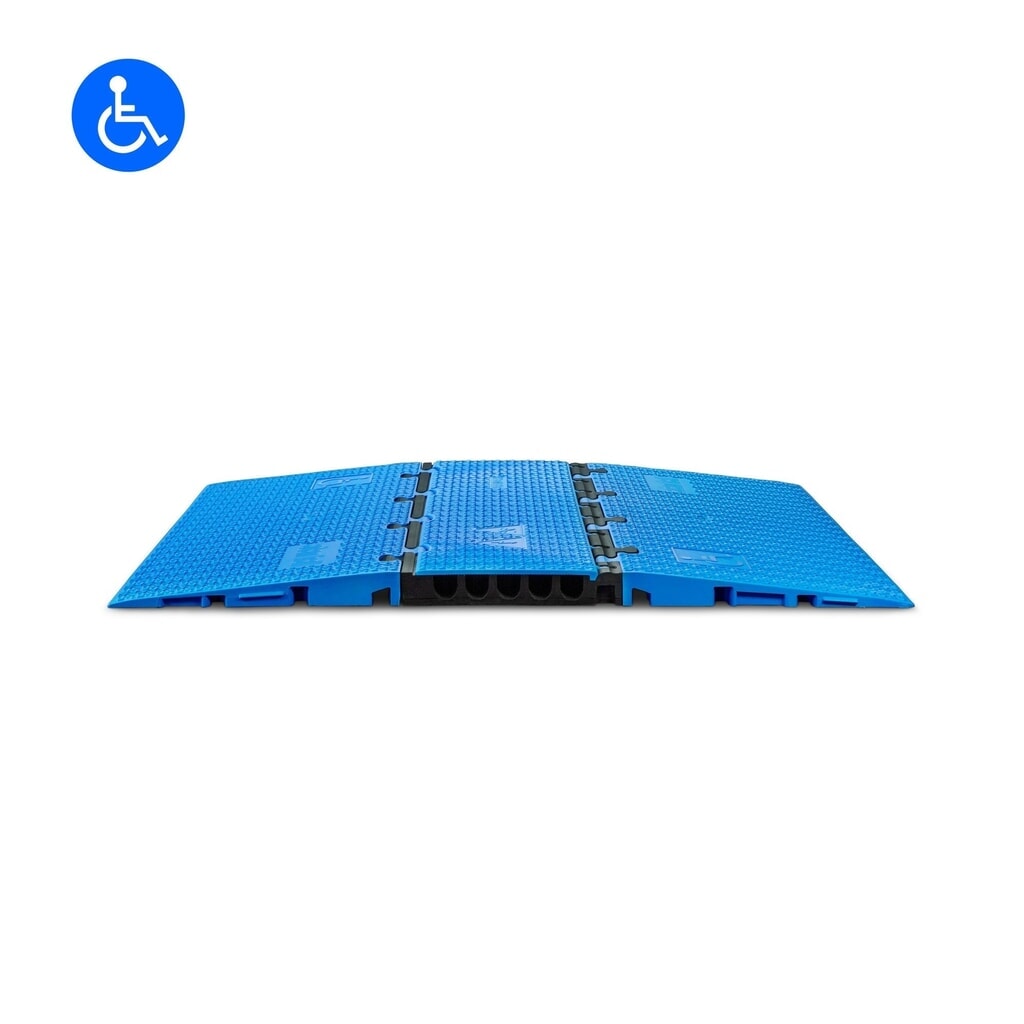 Illustration du produit: Ensemble de rampes d’accès avec passage de câbles Defender® MIDI 5 2D by Adam Hall, bleu