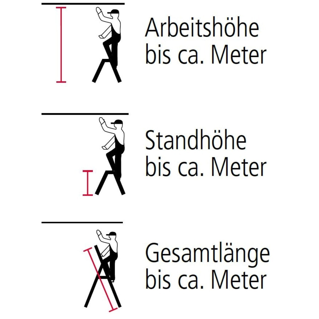 N° de l'image du produit 4 : Escabeau à marches KRAUSE®, compact et fonctionnel, hauteur déployée 0,85 m