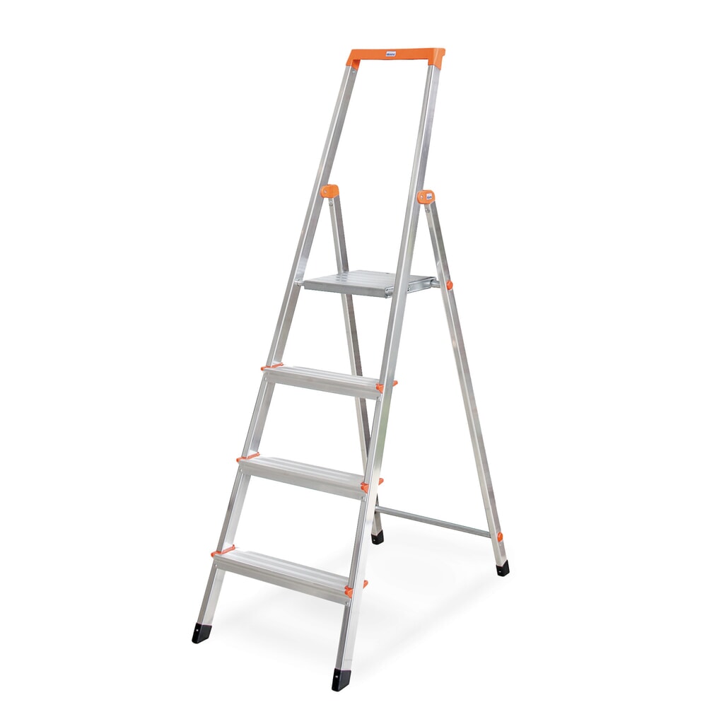 N° de l'image du produit 1 : Escabeau à marches KRAUSE®, accessible d’un seul côté, avec raccords articulés High-Tech, profondeur d'installation 820 mm