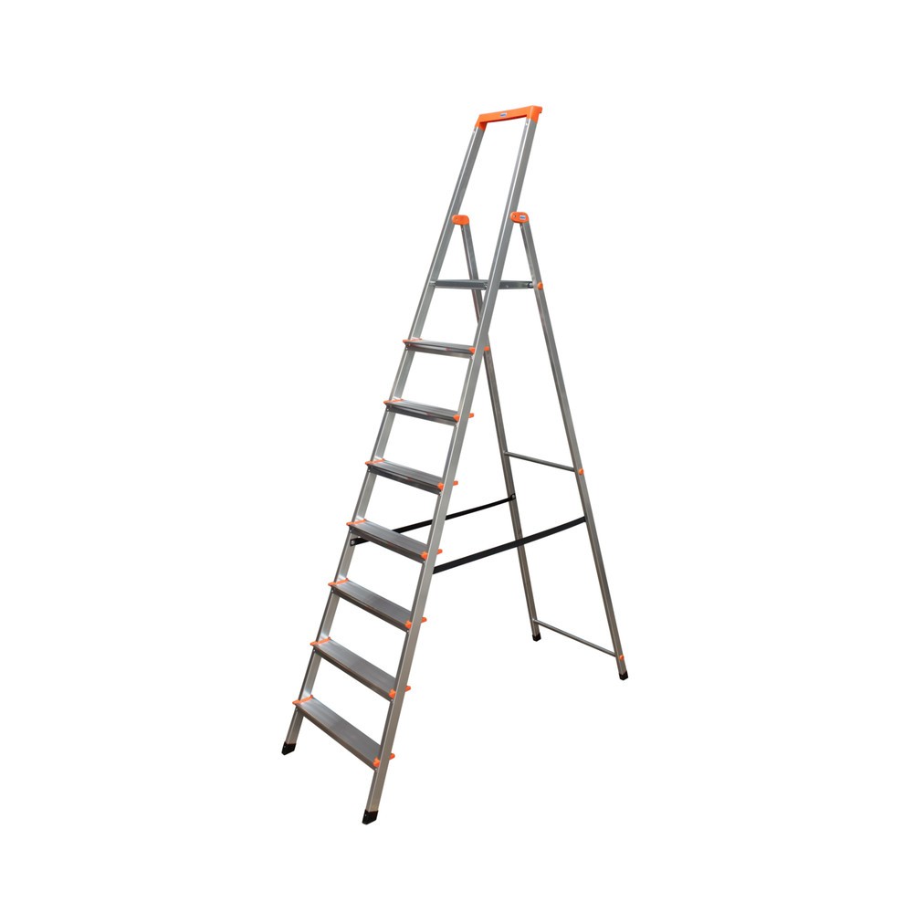 Numéro de l'image du produit 1: Escabeau à marches KRAUSE®, accessible d’un seul côté, avec raccords articulés High-Tech, profondeur d'installation 1 400 mm