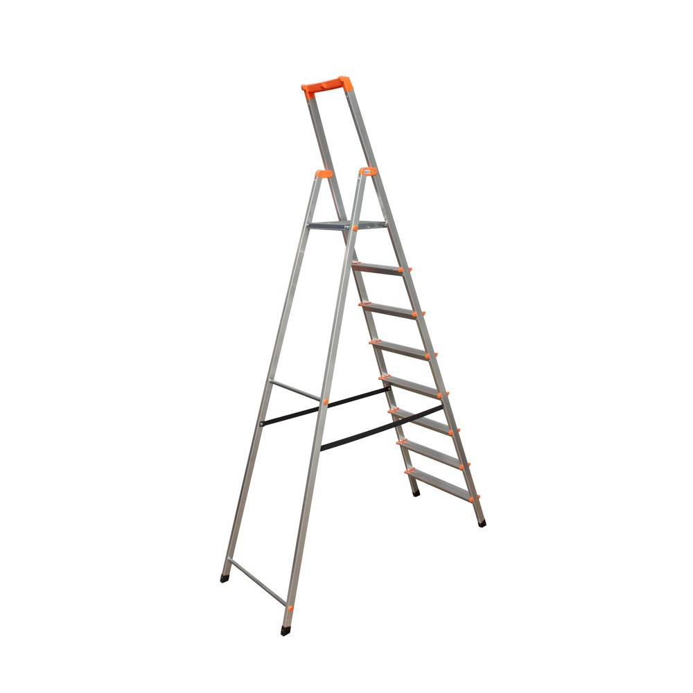 Numéro de l'image du produit 3: Escabeau à marches KRAUSE®, accessible d’un seul côté, avec raccords articulés High-Tech, profondeur d'installation 1 400 mm