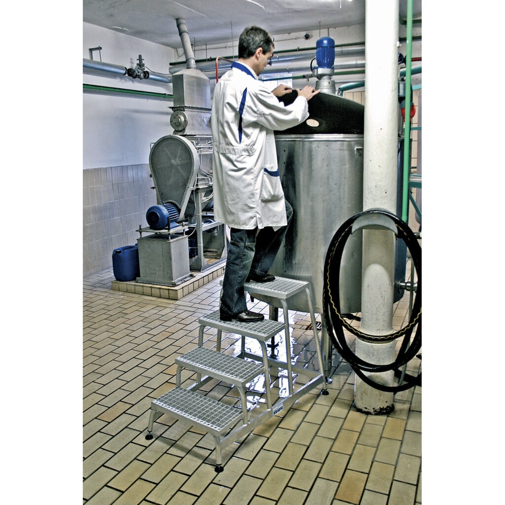 Escabeau de montage KRAUSE® avec marches grillagées, hauteur déployée 1 m N° de l'image du produit 5 : Escabeau de montage KRAUSE® avec marches grillagées, hauteur déployée 1 m