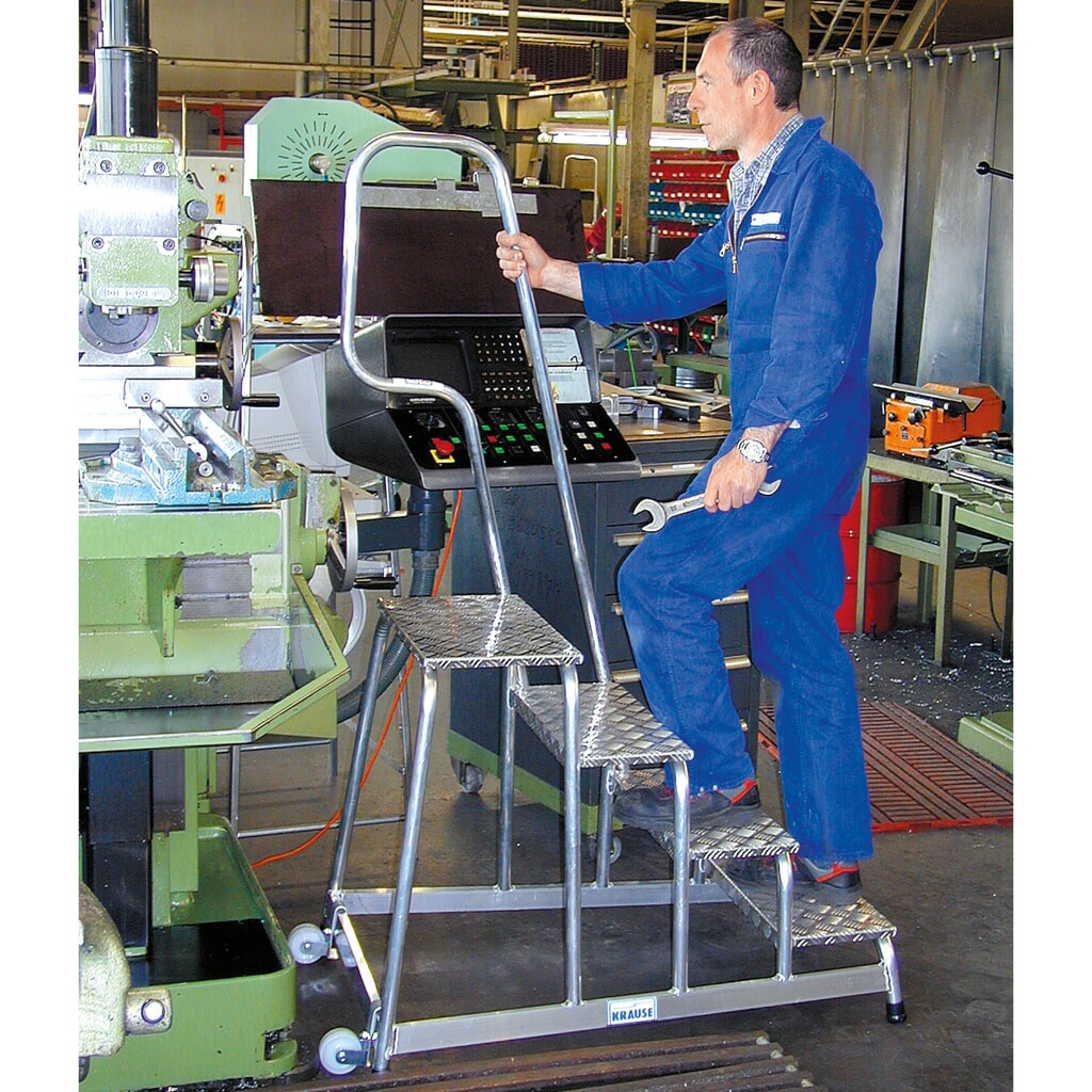 N° de l'image du produit 4 : Escabeau de montage KRAUSE® avec roulettes de transport, hauteur déployée 0,60 m
