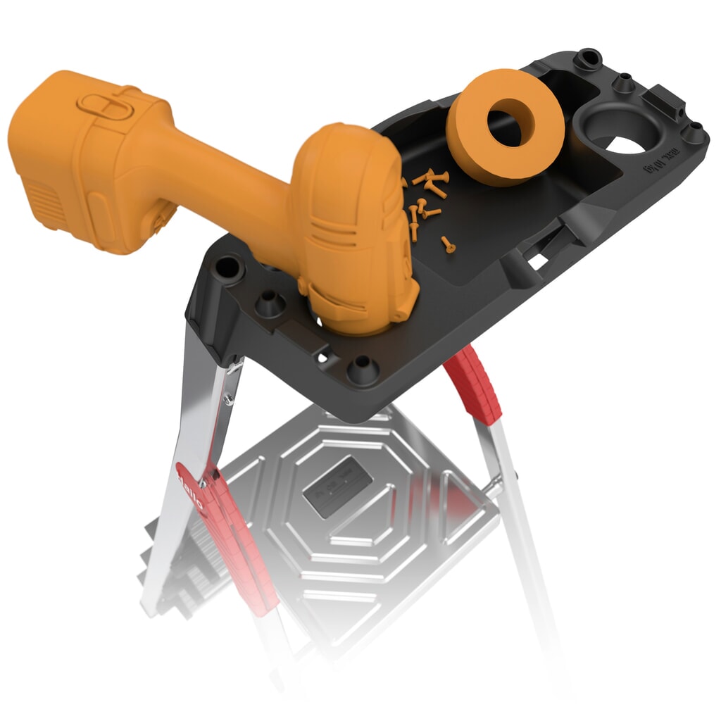N° de l'image du produit 4 : Escabeau double à marches Hailo StandardLine, hauteur de travail 1,07 m