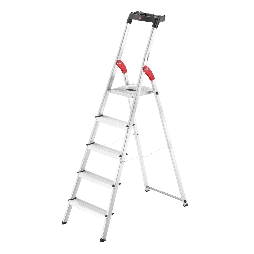 N° de l'image du produit 1 : Escabeau double à marches Hailo StandardLine, hauteur de travail 1,07 m