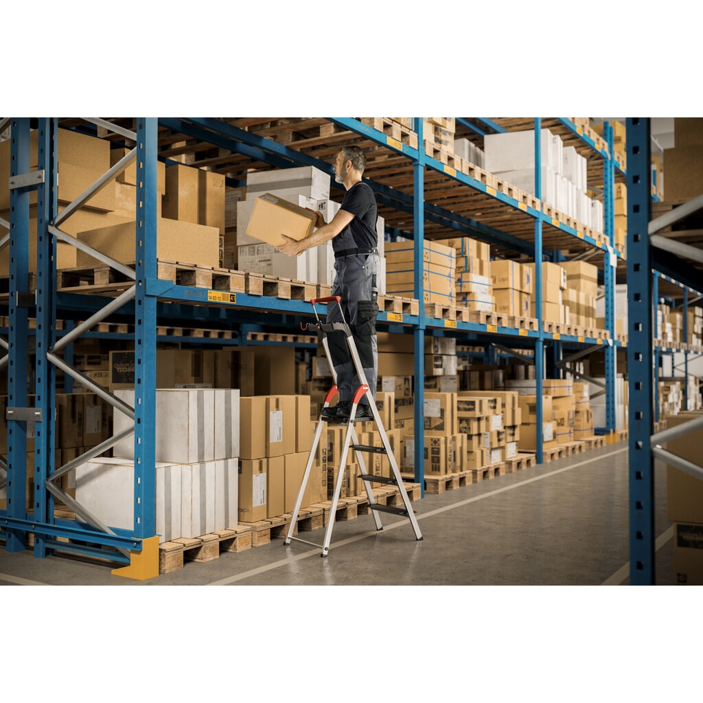N° de l'image du produit 8 : Escabeau double à marches Hailo TopLine, hauteur de travail 0,63 m
