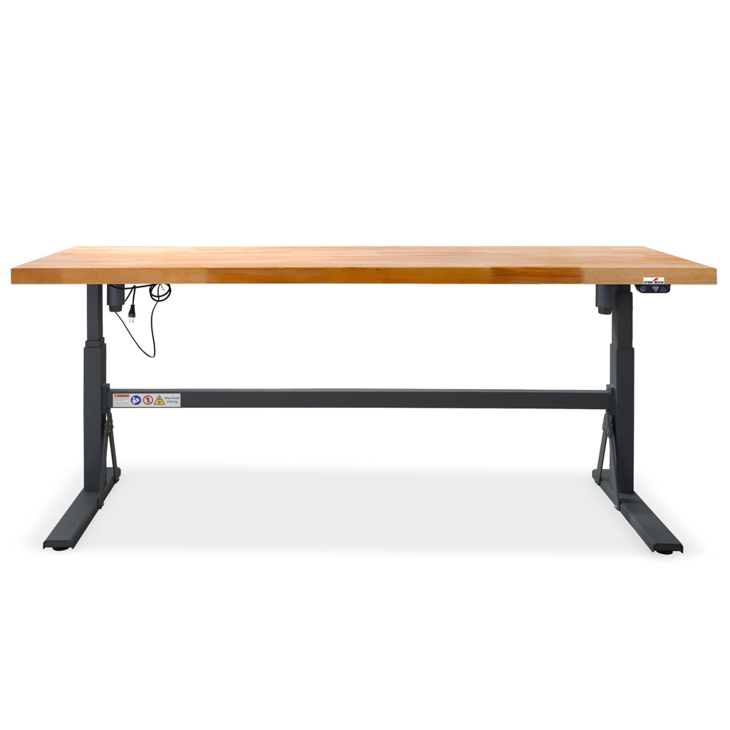 Illustration du produit: Établi électriquement réglable en hauteur e-Adjust Steinbock®, H x l x p 700-1 170 x 2 000 x 750 mm, capacité de charge 350 kg