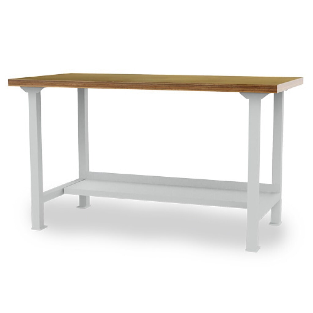 Illustration du produit: Établi en ligne Bedrunka+Hirth, H x l x P 859 x 2 000 x 750 mm, gris clair, 1 tablette