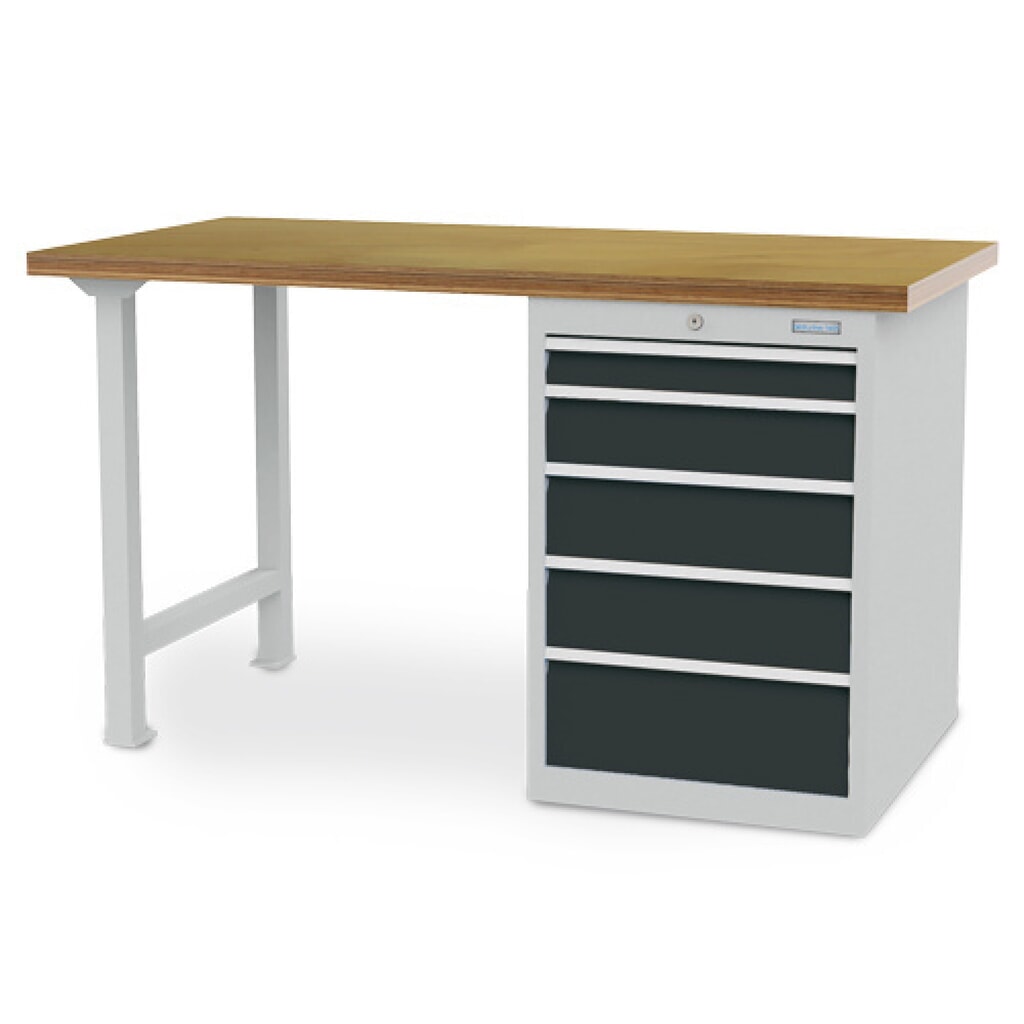 Établi en ligne R 18-24 Bedrunka+Hirth, H x l x P 859 x 1 500 x 750 mm, gris clair, gris anthracite, 5 tiroirs 1 x 75 + 1 x 125 + 2 x 150 + 1 x 200 mm Illustration du produit: Établi en ligne R 18-24 Bedrunka+Hirth, H x l x P 859 x 1 500 x 750 mm, gris clair, gris anthracite, 5 tiroirs 1 x 75 + 1 x 125 + 2 x 150 + 1 x 200 mm