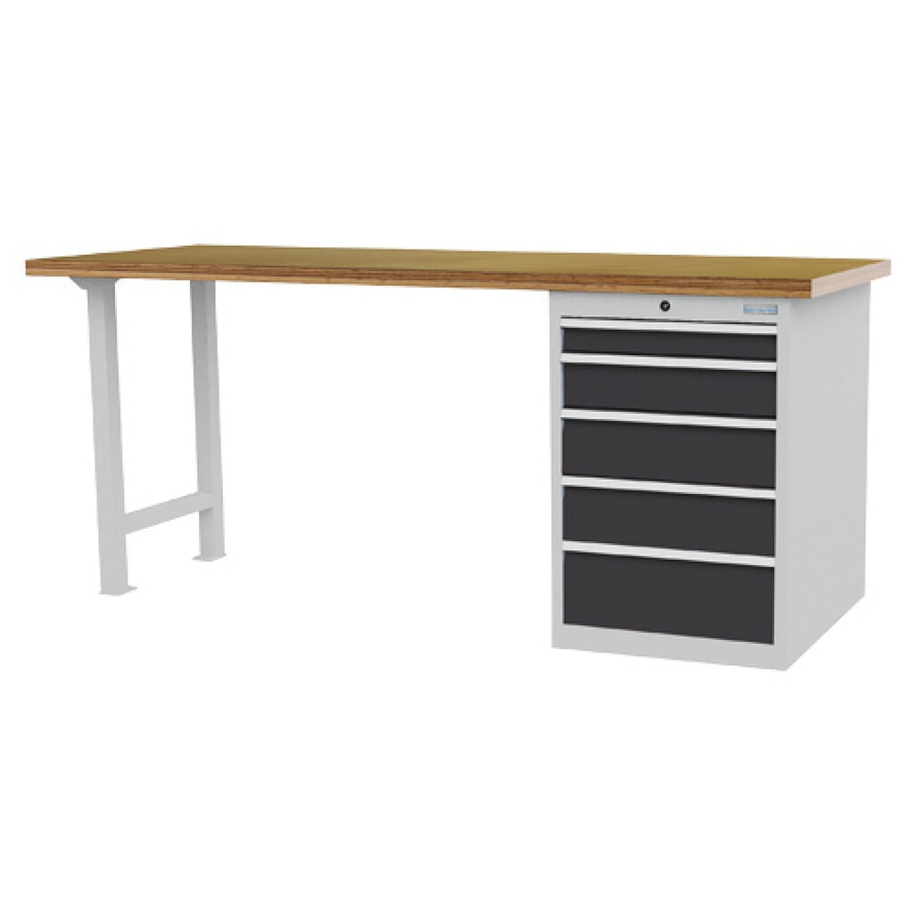 Établi en ligne R 18-24 Bedrunka+Hirth, H x l x P 859 x 2 000 x 750 mm, gris clair, gris anthracite, 5 tiroirs 1 x 75 + 1 x 125 + 2 x 150 + 1 x 200 mm Illustration du produit: Établi en ligne R 18-24 Bedrunka+Hirth, H x l x P 859 x 2 000 x 750 mm, gris clair, gris anthracite, 5 tiroirs 1 x 75 + 1 x 125 + 2 x 150 + 1 x 200 mm