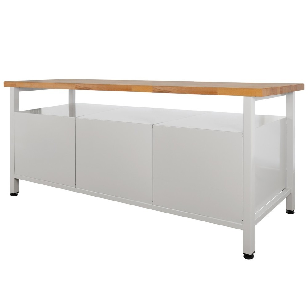 Numéro de l'image du produit 5: Établi Extra Steinbock®, 1 rangement, 2 portes, 3 tiroirs, capacité de charge 500 kg, H x l x P 840 x 1 700 x 600 mm, RAL 7035/7016