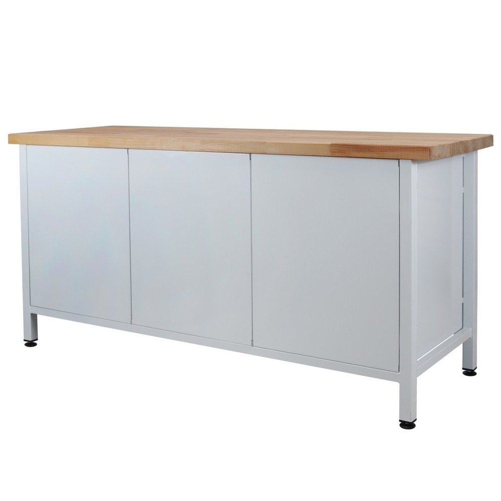 Numéro de l'image du produit 2: Établi Extra Steinbock®, 4 tiroirs, 1 étagère, 1 porte, capacité de charge 500 kg, H x l x P 840 x 1 700 x 600 mm, RAL 7035/7016
