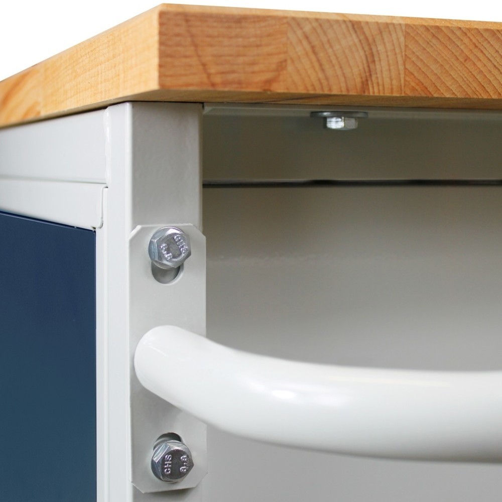 Numéro de l'image du produit 5: Établi Motion Steinbock®, mobile, 2 portes, capacité de charge 500 kg, H x l x P 827 x 1 300 x 600 mm, RAL 7035/7016