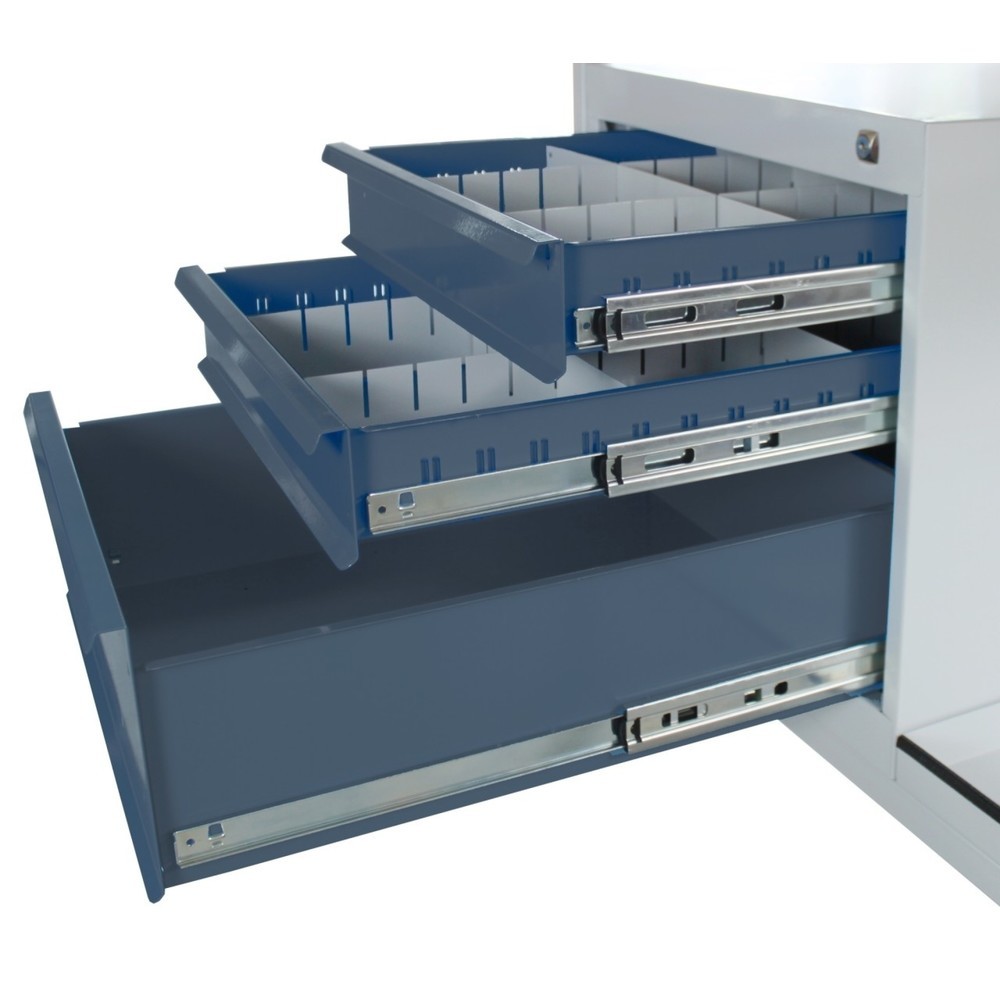 N° de l'image du produit 5 : Établi Motion Steinbock®, mobile, 3 tiroirs, capacité de charge 500 kg, H x l x P 827 x 1 300 x 600 mm, RAL 7035/7016