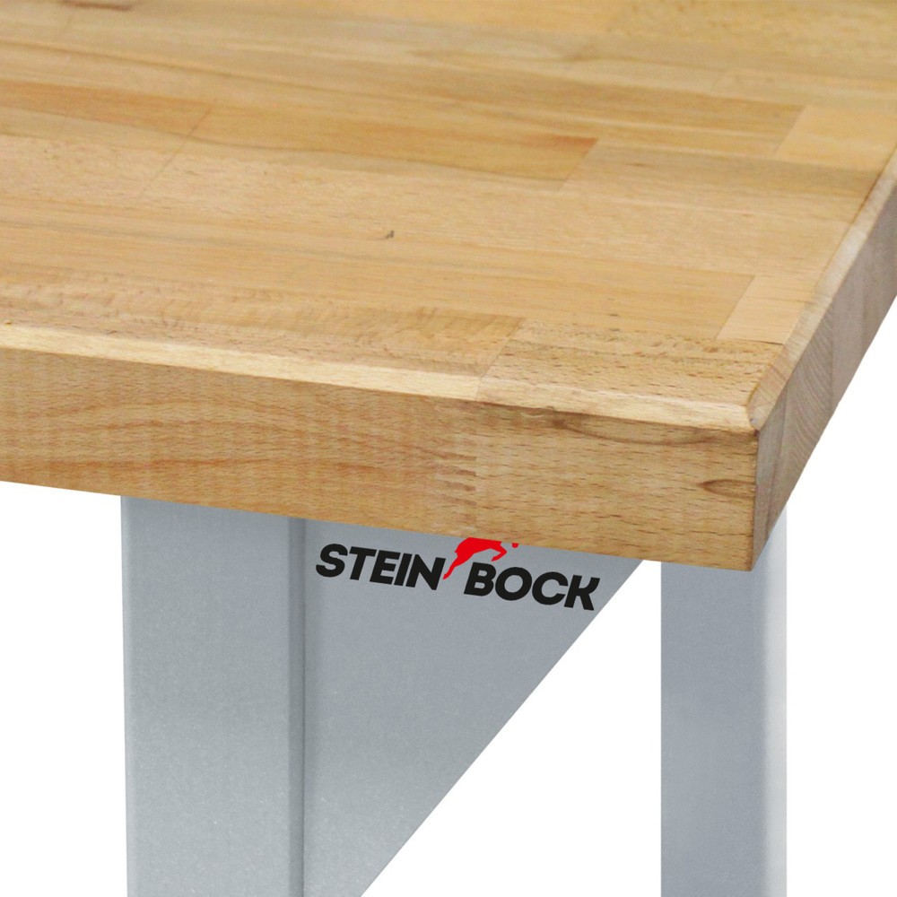 Numéro de l'image du produit 3: Établi Pro Steinbock®, 3 tiroirs, 1 rangement, capacité de charge 500 kg, H x l x P 850 x 1 500 x 750 mm, RAL 7035/7016
