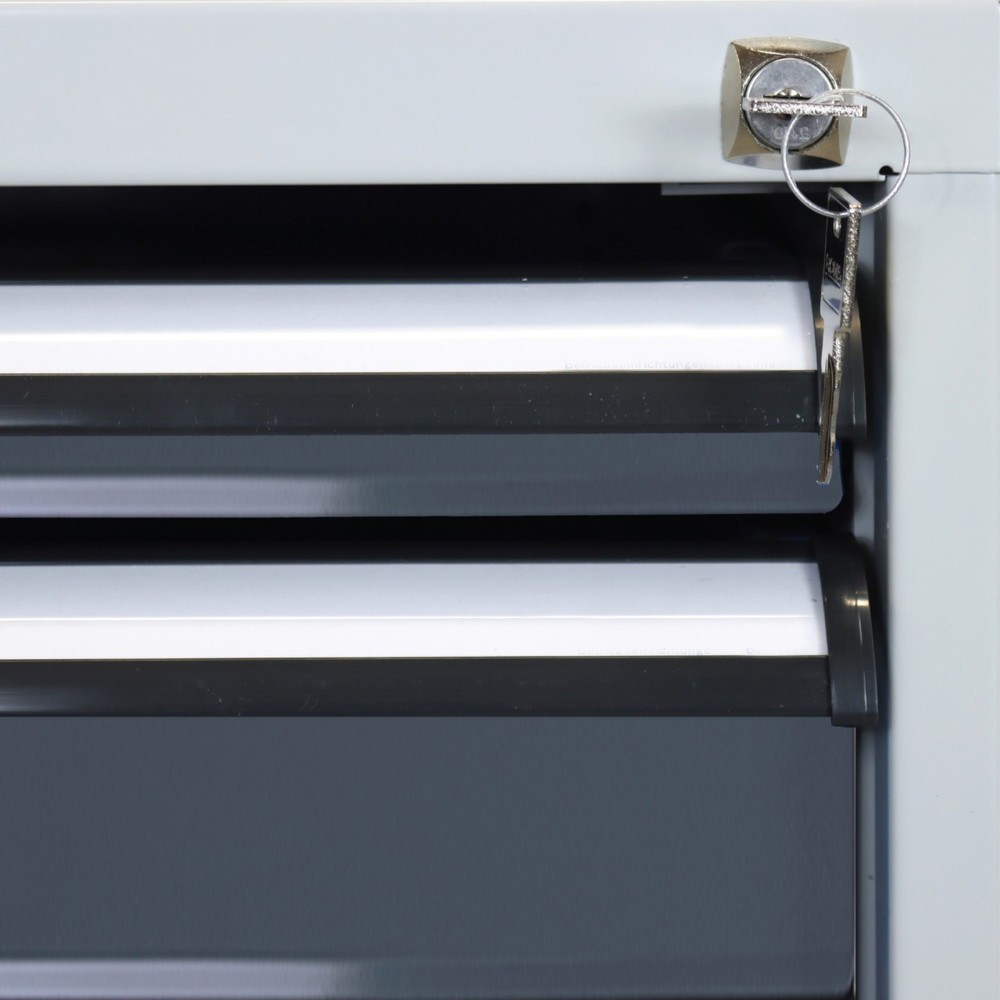 Numéro de l'image du produit 4: Établi Pro Steinbock®, 3 tiroirs, 1 rangement, capacité de charge 500 kg, H x l x P 850 x 1 500 x 750 mm, RAL 7035/7016
