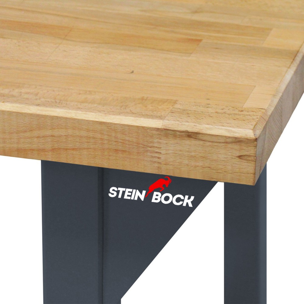 N° de l'image du produit 3 : Établi Pro Steinbock®, 4 tiroirs, 1 rangement, capacité de charge 500 kg, H x l x P 850 x 2 000 x 750 mm, RAL 7016