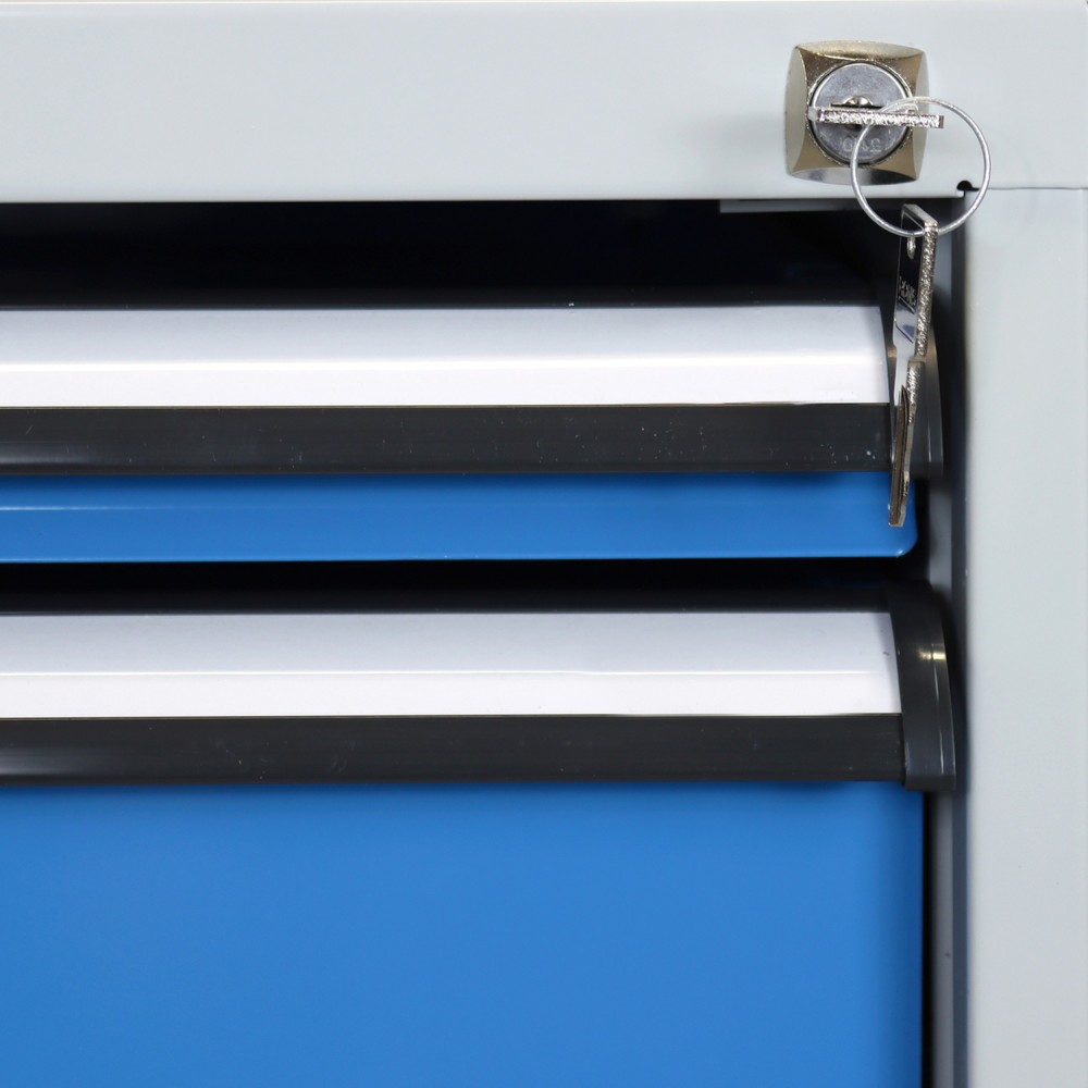 Numéro de l'image du produit 5: Établi Pro Steinbock®, 3 tiroirs, 1 rangement, capacité de charge 500 kg, H x l x P 850 x 2 000 x 750 mm, RAL 7035/5012