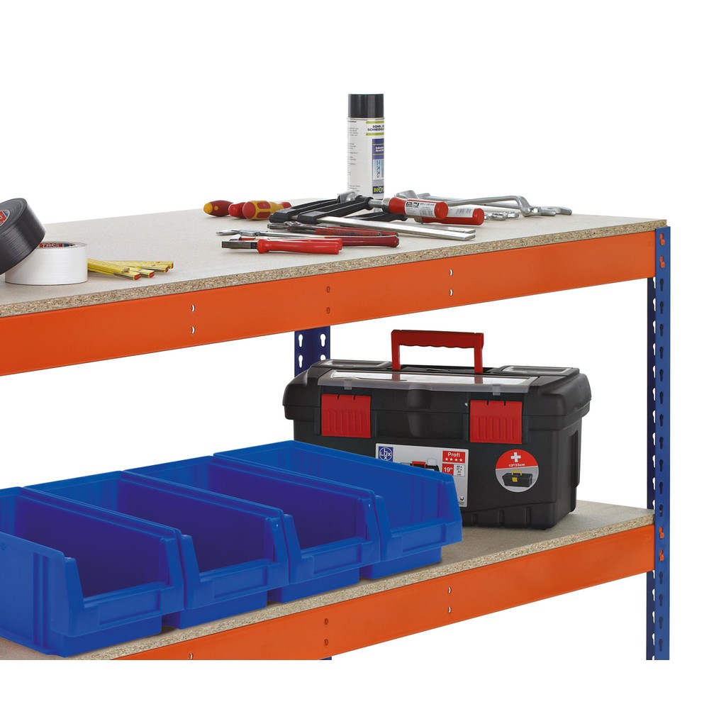 Numéro de l'image du produit 2: Établi SCHULTE avec 2 tablettes en aggloméré, H x l x P 990 x 1 841 x 621 mm