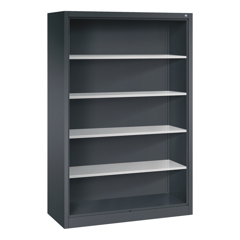 Numéro de l'image du produit 1: Étagère à dossiers C+P série 900, H x l x P 1 950 x 1 200 x 500 mm, gris noir
