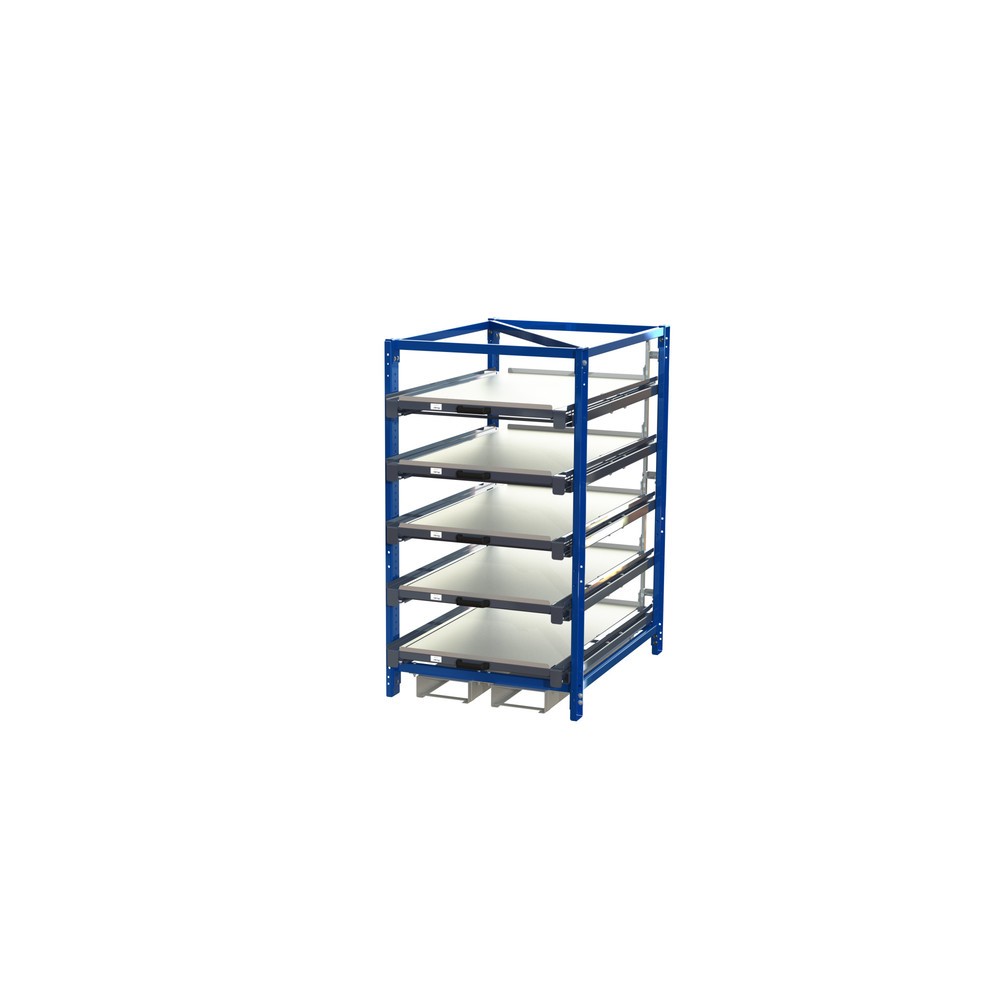 Numéro de l'image du produit 1: Rayonnage extractible, avec entrées de fourche, 5 tiroirs