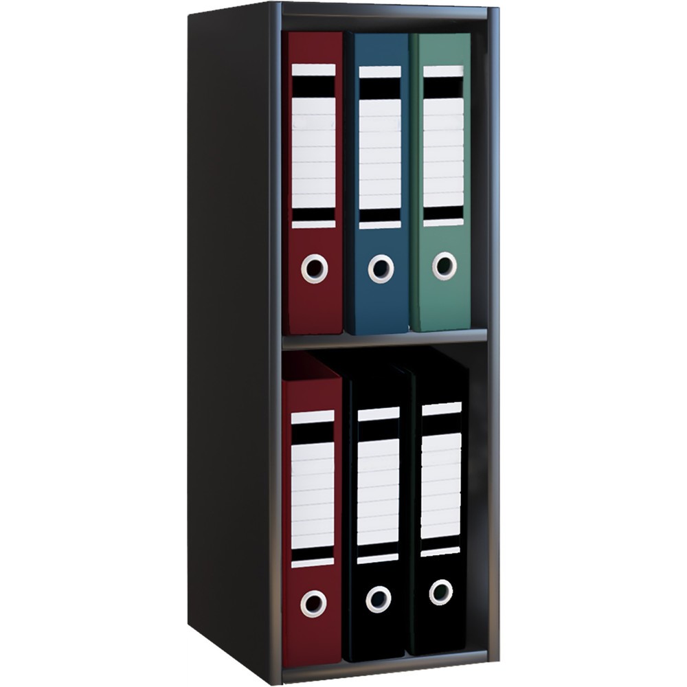 N° de l'image du produit 1 : Étagère de bureau Offas 2 compartiments, noir