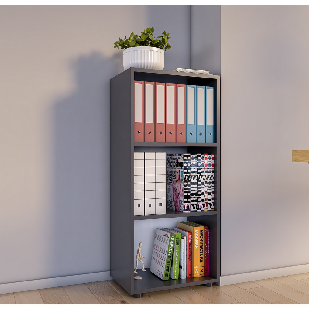 Numéro de l'image du produit 3: Étagère Ulas 3 compartiments, anthracite