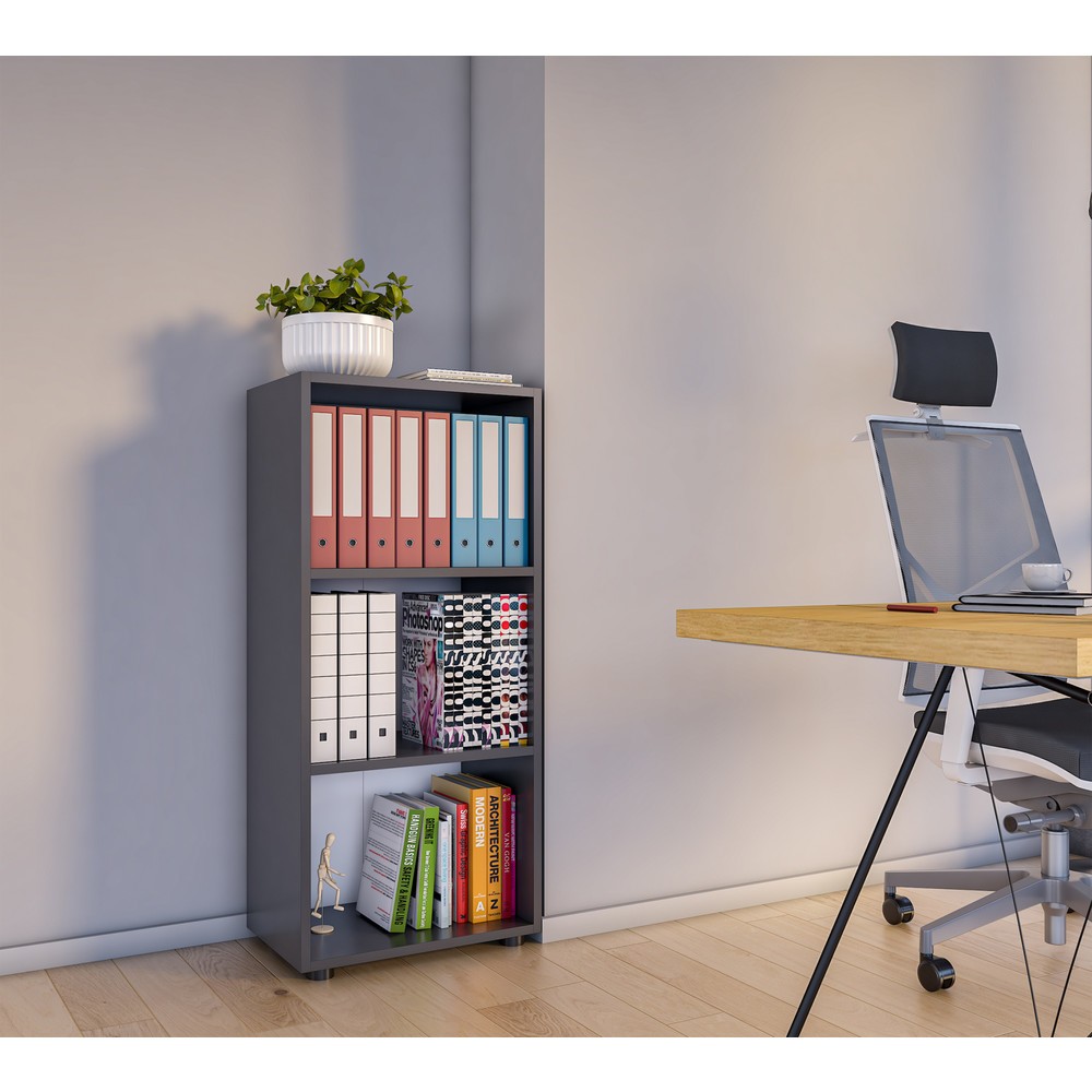 Numéro de l'image du produit 4: Étagère Ulas 3 compartiments, anthracite