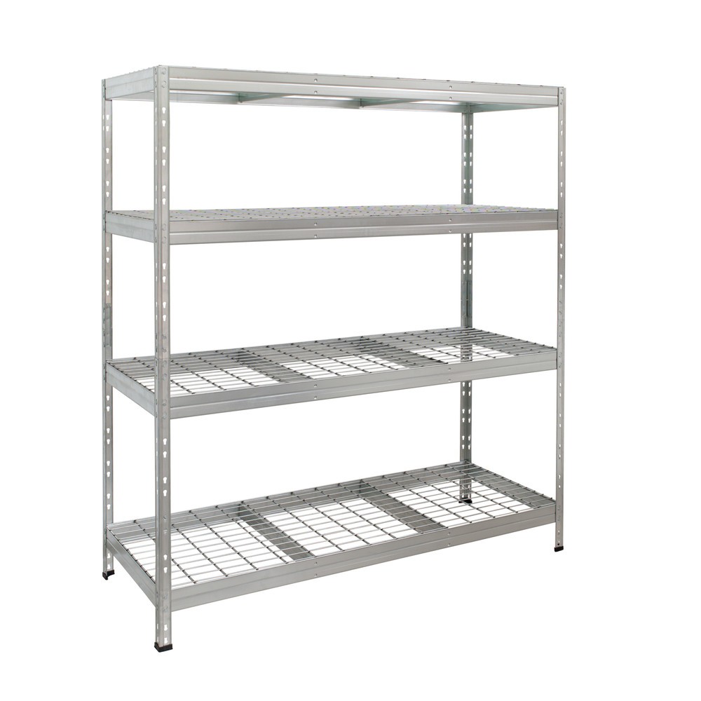 Numéro de l'image du produit 1: Étagère extérieure à grande portée avec étagères en grille, HxLxP 1800 x 1500 x 600 mm