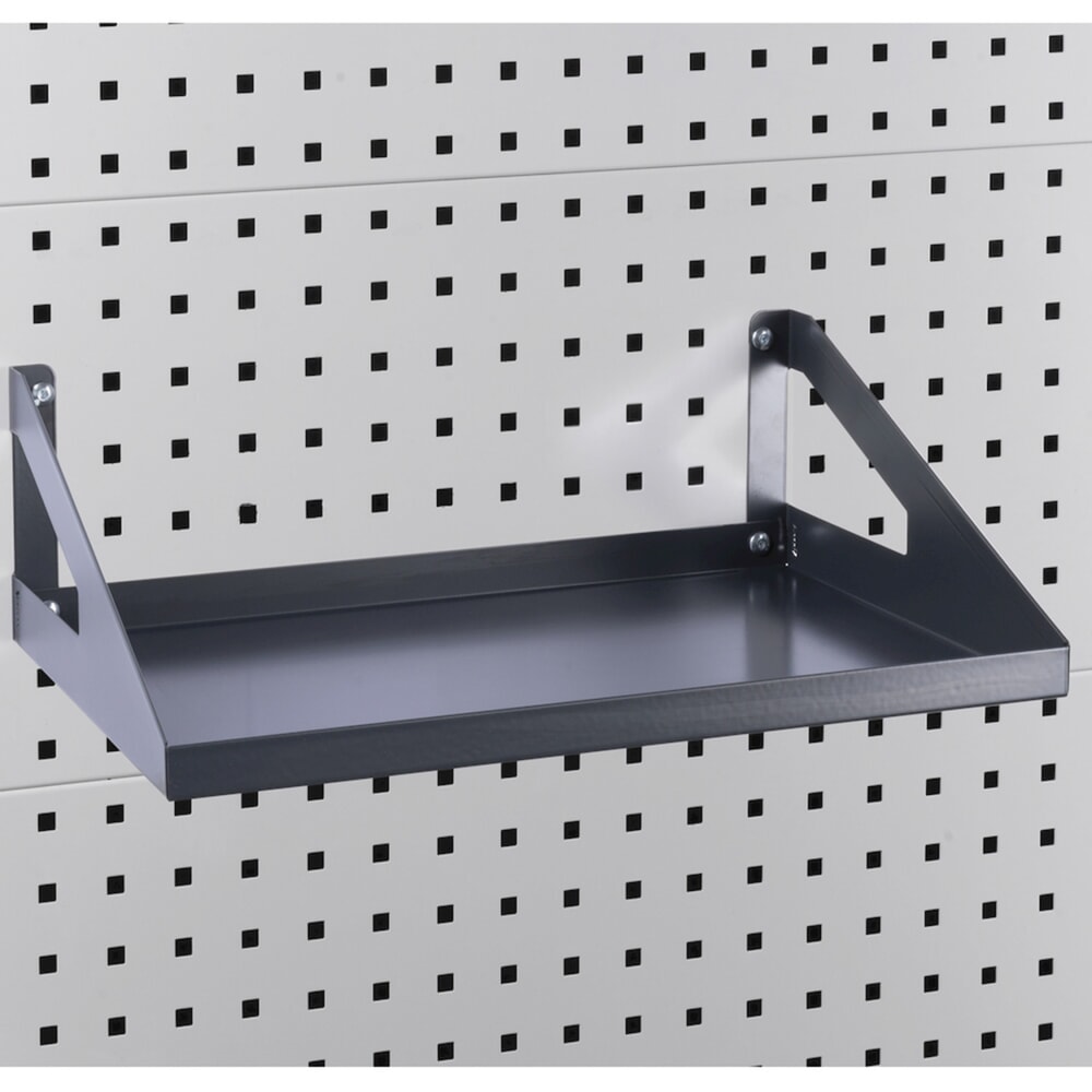 N° de l'image du produit 5 : Fami PERFOM Armoire d'atelier, 4 tablettes perforées, 3 tiroirs, plaques perforées pour porte, bacs à bec, HxlxP 2 000 x 1 023 x 726 mm, bleu clair