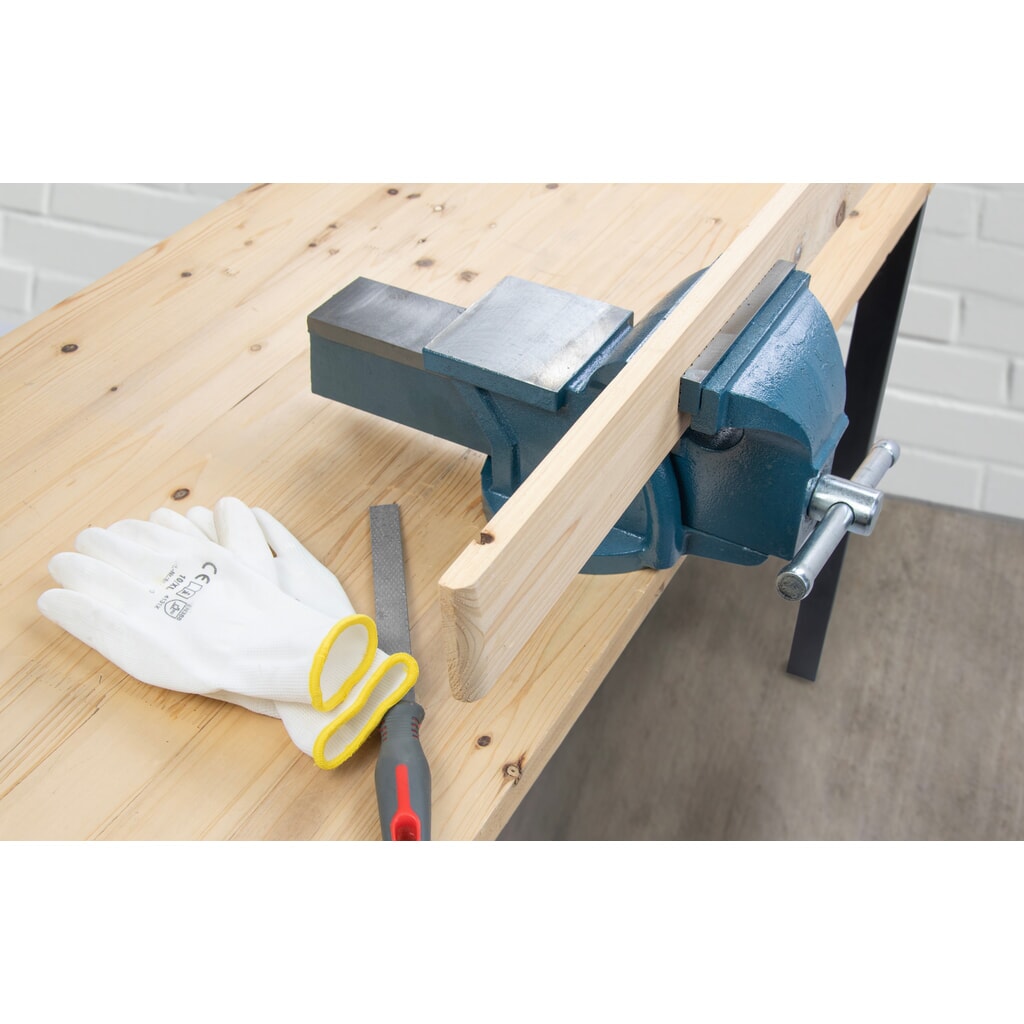 N° de l'image du produit 11 : Étau Steinbock®, fixe, en fonte robuste, largeur de mors 125 mm