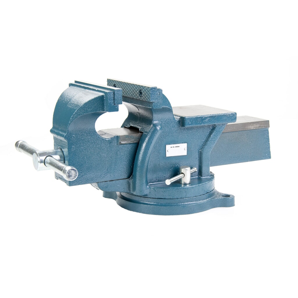 N° de l'image du produit 4 : Étau Steinbock®, rotatif et verrouillable, en fonte robuste, largeur de mors 125 mm