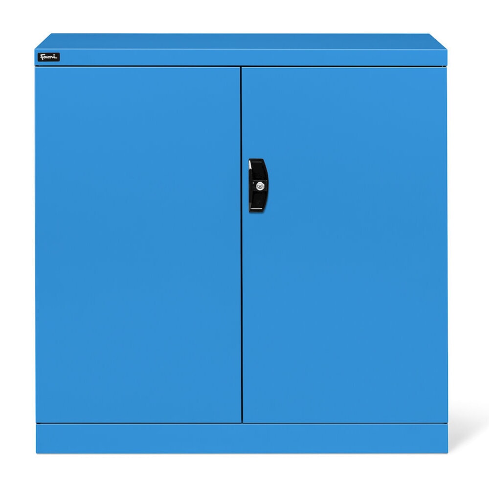 N° de l'image du produit 2 : Fami PERFOM Armoire à portes battantes, 2 tablettes, HxlxP 1 000 x 1 023 x 555 mm, bleu clair