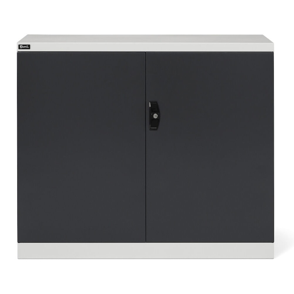 N° de l'image du produit 2 : Fami PERFOM Armoire à portes battantes, 2 tablettes, HxlxP 1 000 x 1 193 x 555 mm, gris clair, anthracite