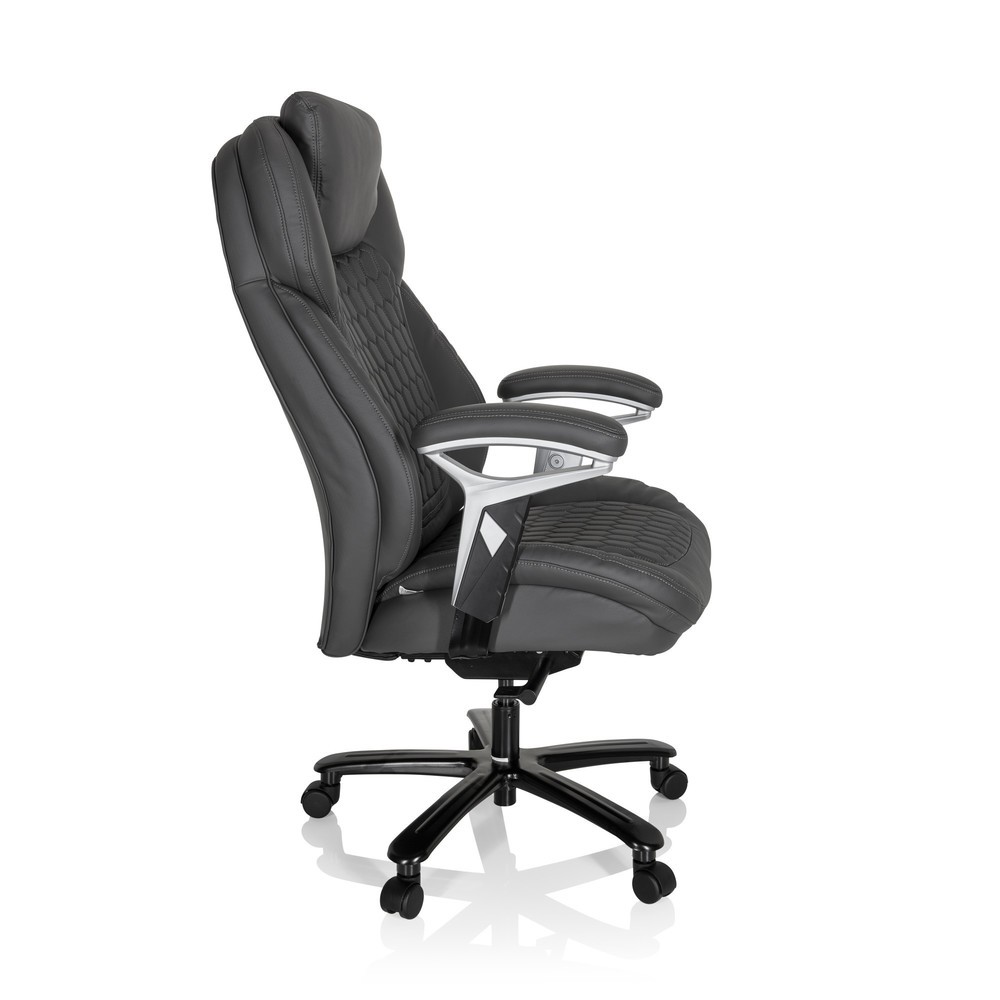 Numéro de l'image du produit 3: Fauteuil de direction hjh OFFICE PULLMANN similicuir, gris mat
