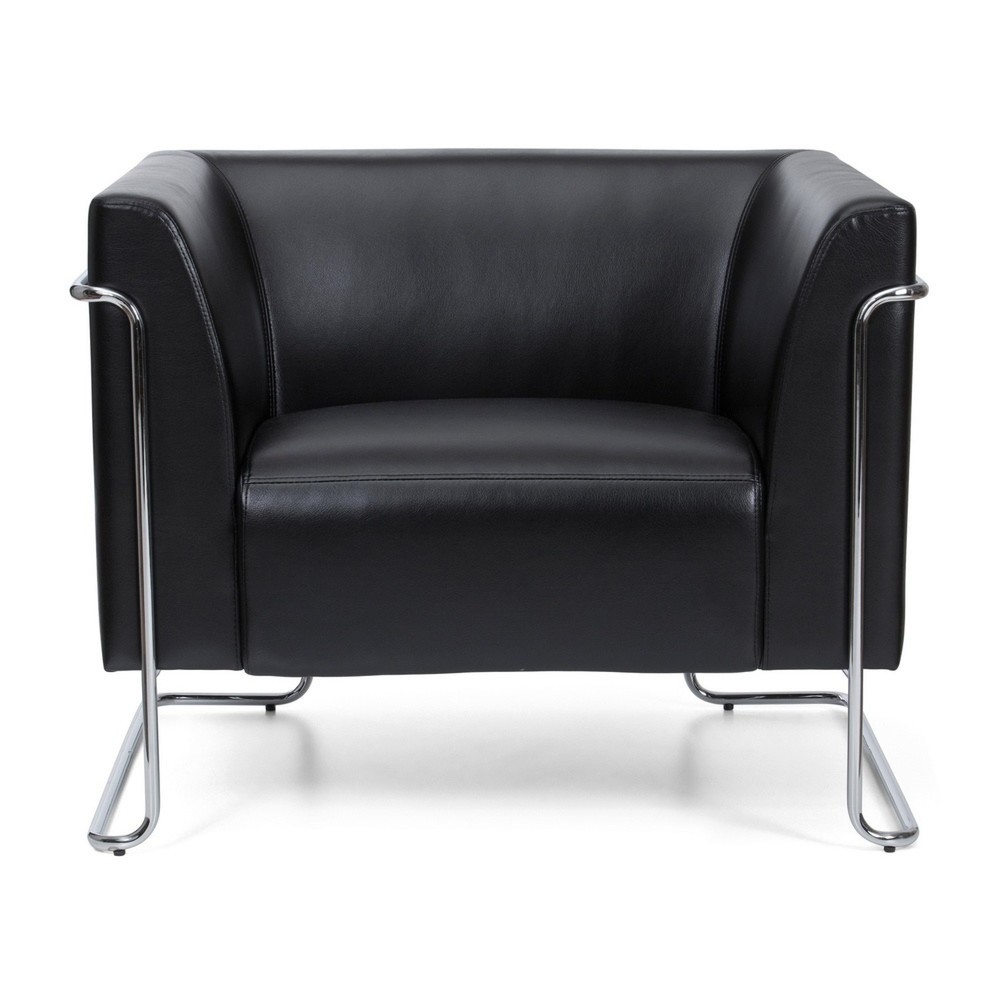 Numéro de l'image du produit 1: Fauteuil lounge hjh OFFICE CURACAO similicuir, 1 place, noir