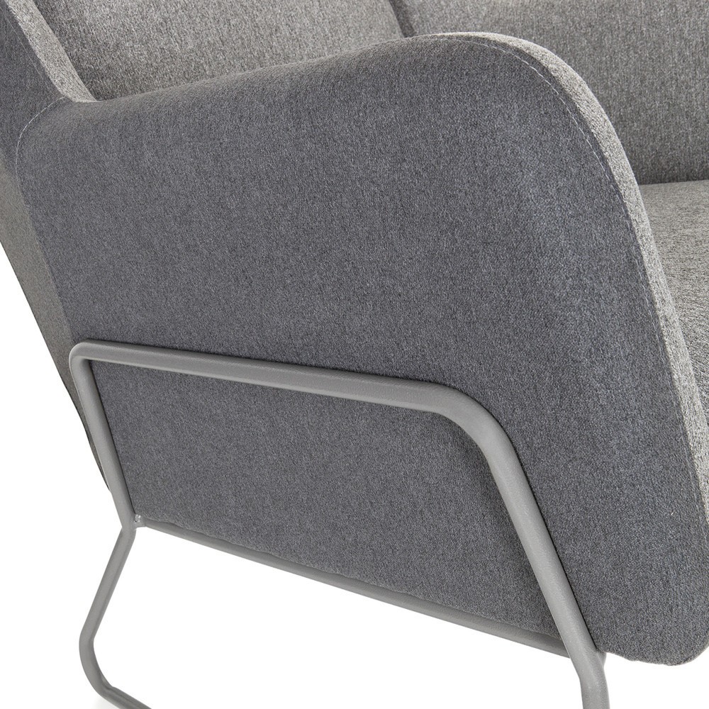 Numéro de l'image du produit 2: Fauteuil lounge hjh OFFICE LAGUN structure à patins, 1 place, gris clair/gris foncé