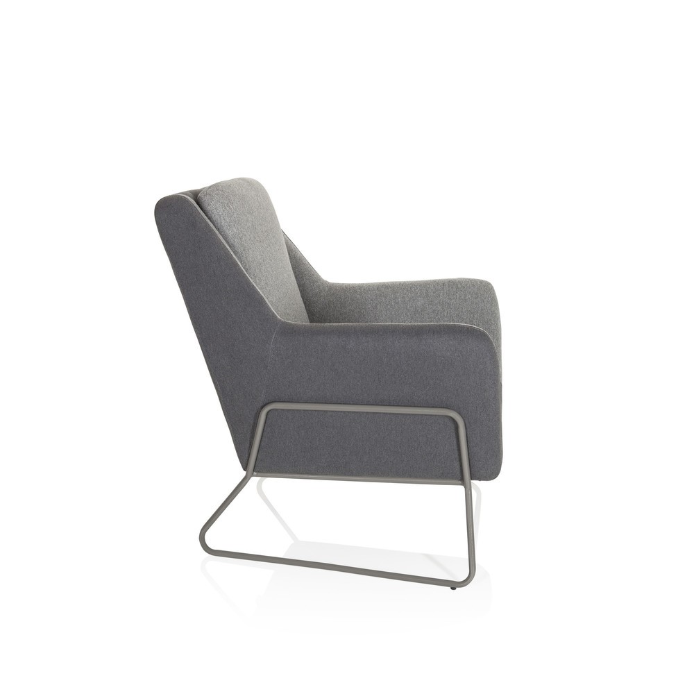 Numéro de l'image du produit 7: Fauteuil lounge hjh OFFICE LAGUN structure à patins, 1 place, gris clair/gris foncé