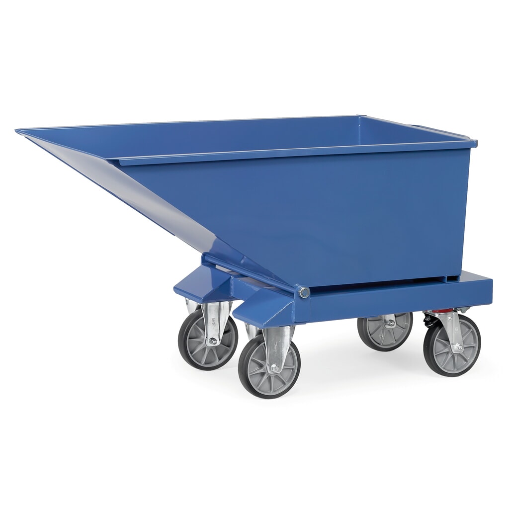 fetra® Benne basculante à roulettes, volume 0,25 m³, bleue N° de l'image du produit 5 : fetra® Benne basculante à roulettes, volume 0,25 m³, bleue
