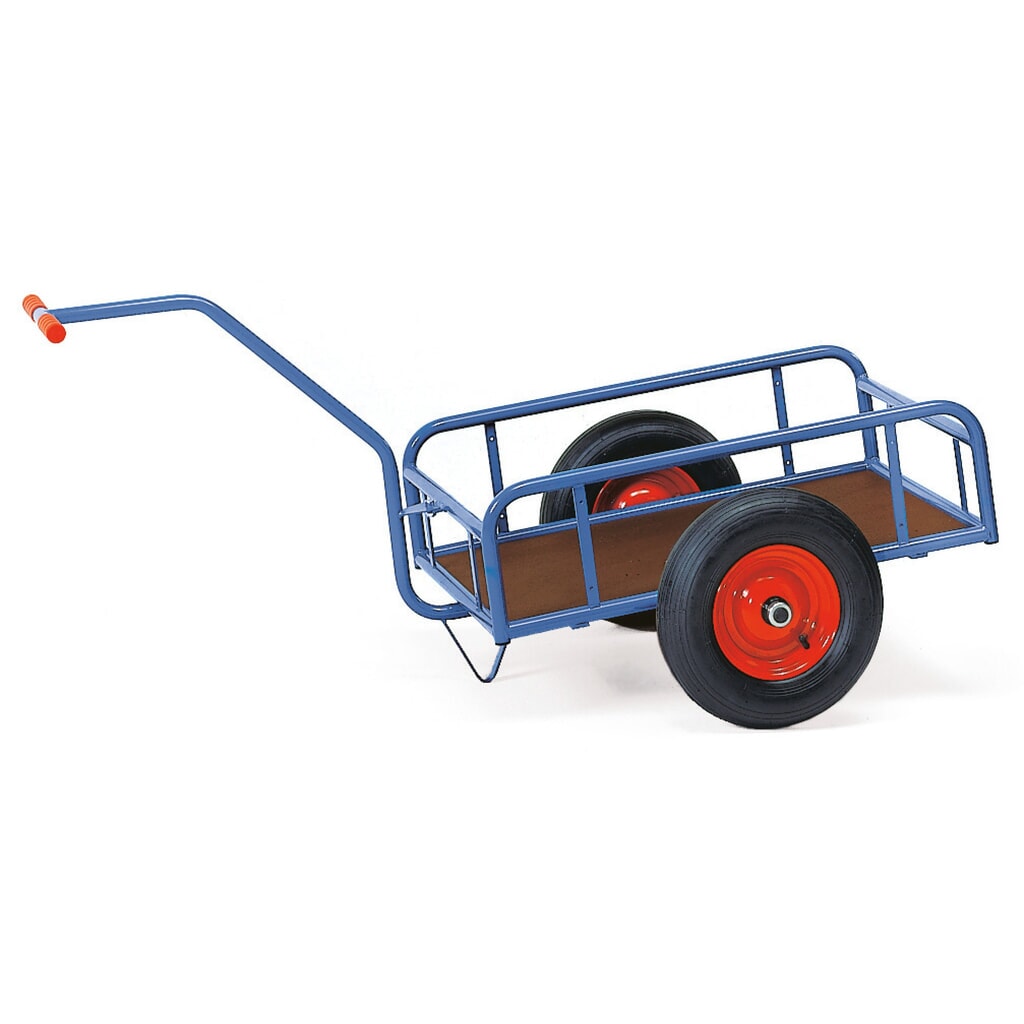 fetra® Chariot à bras à 1 essieu, ridelles ouvertes