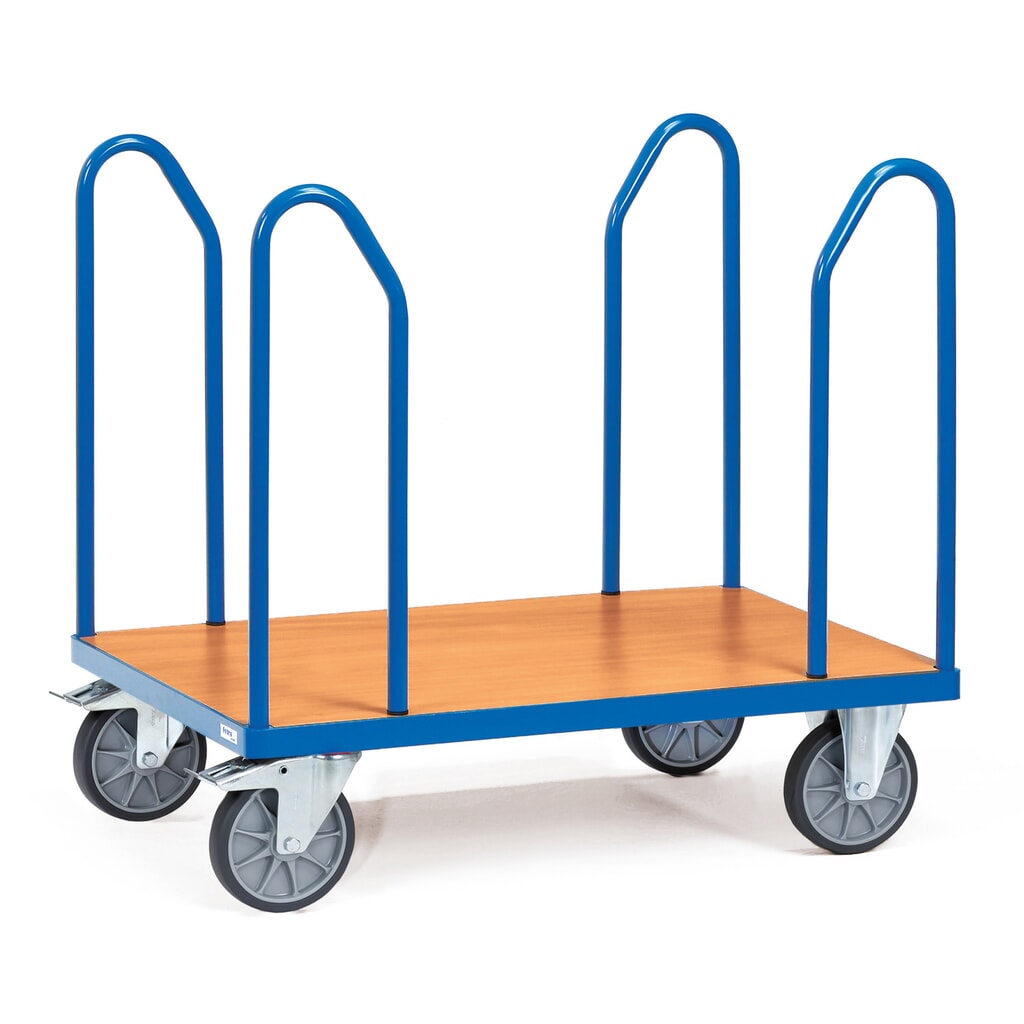 Illustration du produit: fetra® Chariot à plate-forme avec arceaux latéraux, surface de chargement lxP 600 x 1 000 mm