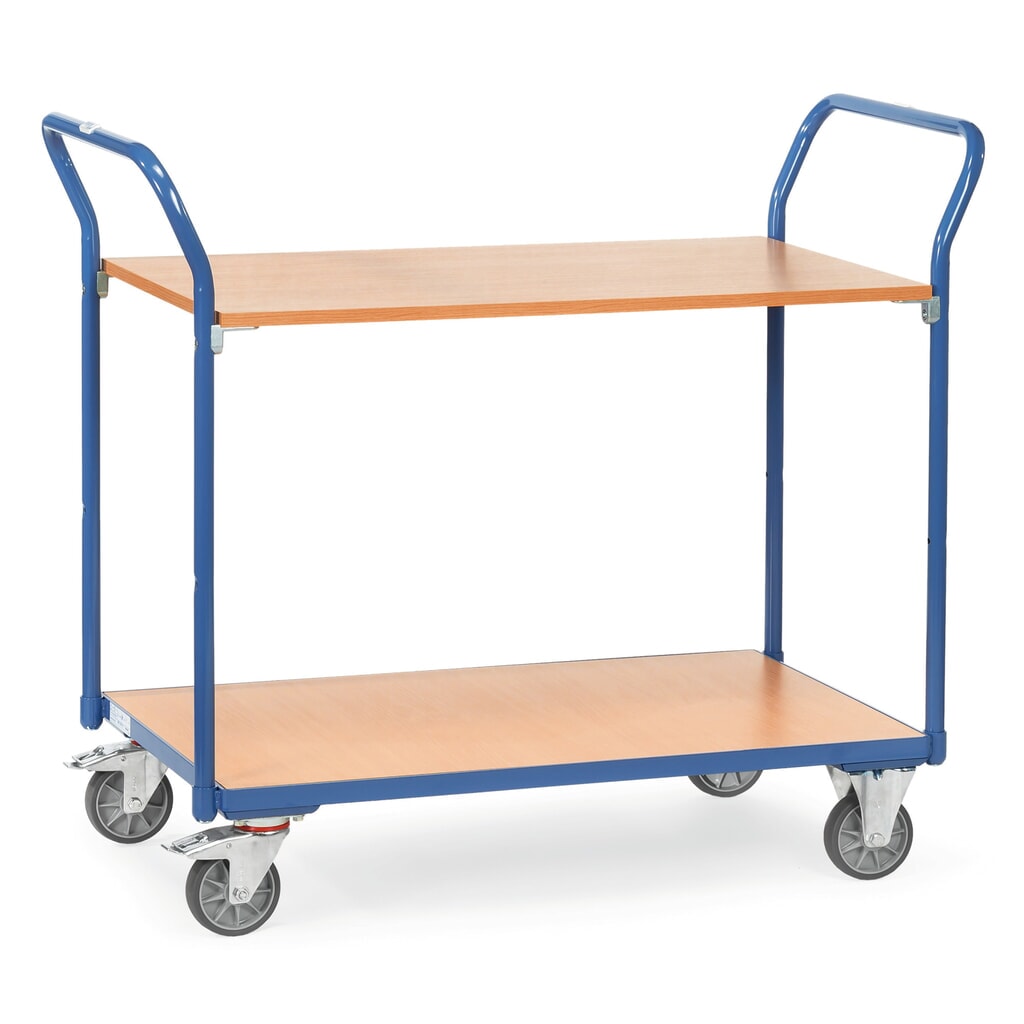 Illustration du produit: fetra® Servante, capacité de charge 200 kg, 2 plateaux de 1 000 x 600 mm
