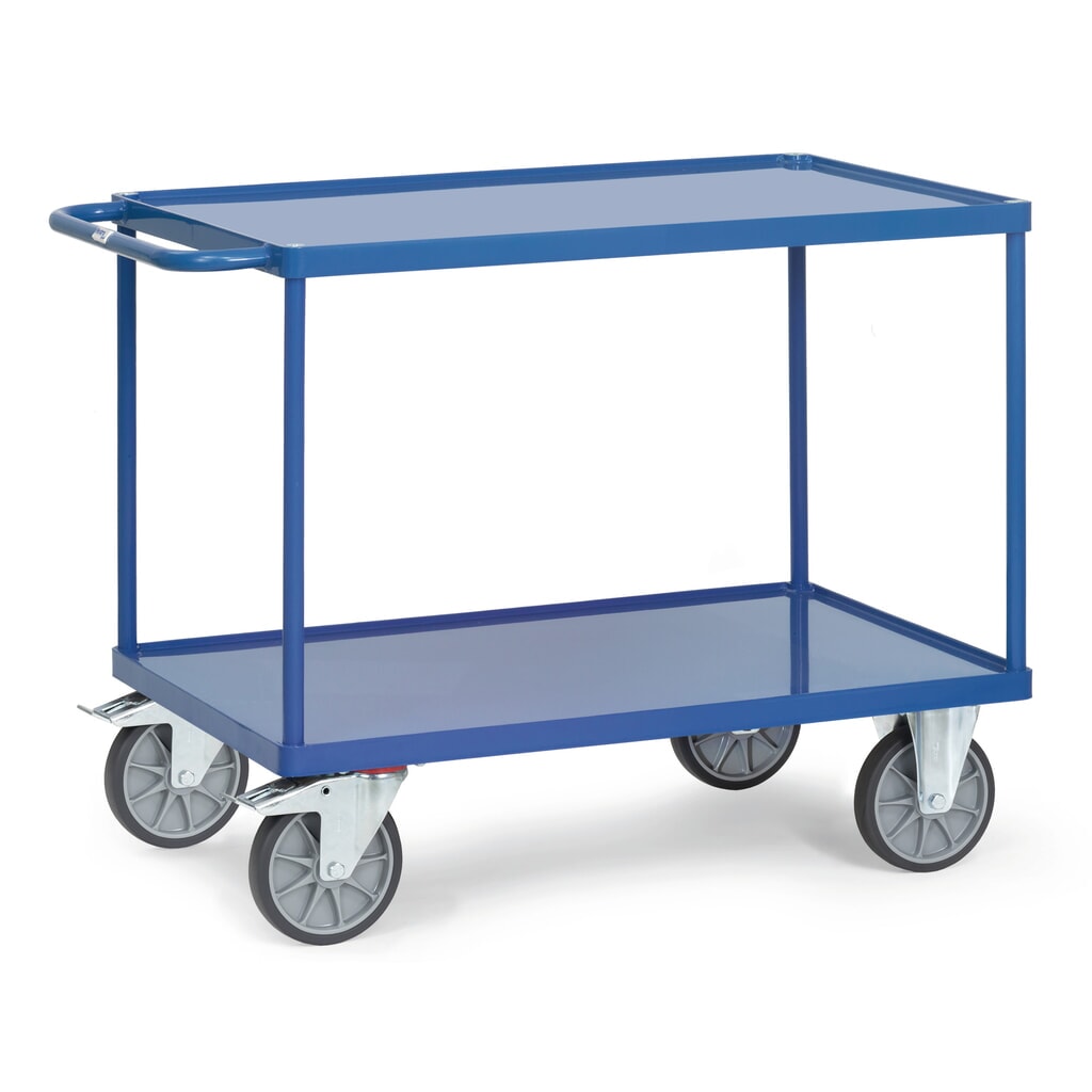 Illustration du produit: fetra® Servante et chariot de montage avec bacs en tôle d’acier, surface de chargement 1 000 x 600 mm