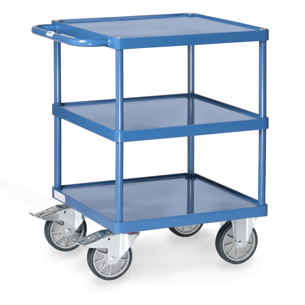 Servante et chariot de montage fetra® avec 3 bacs en tôle d’acier, surface de chargement de 600 x 600 mm Illustration du produit: Servante et chariot de montage fetra® avec 3 bacs en tôle d’acier, surface de chargement de 600 x 600 mm