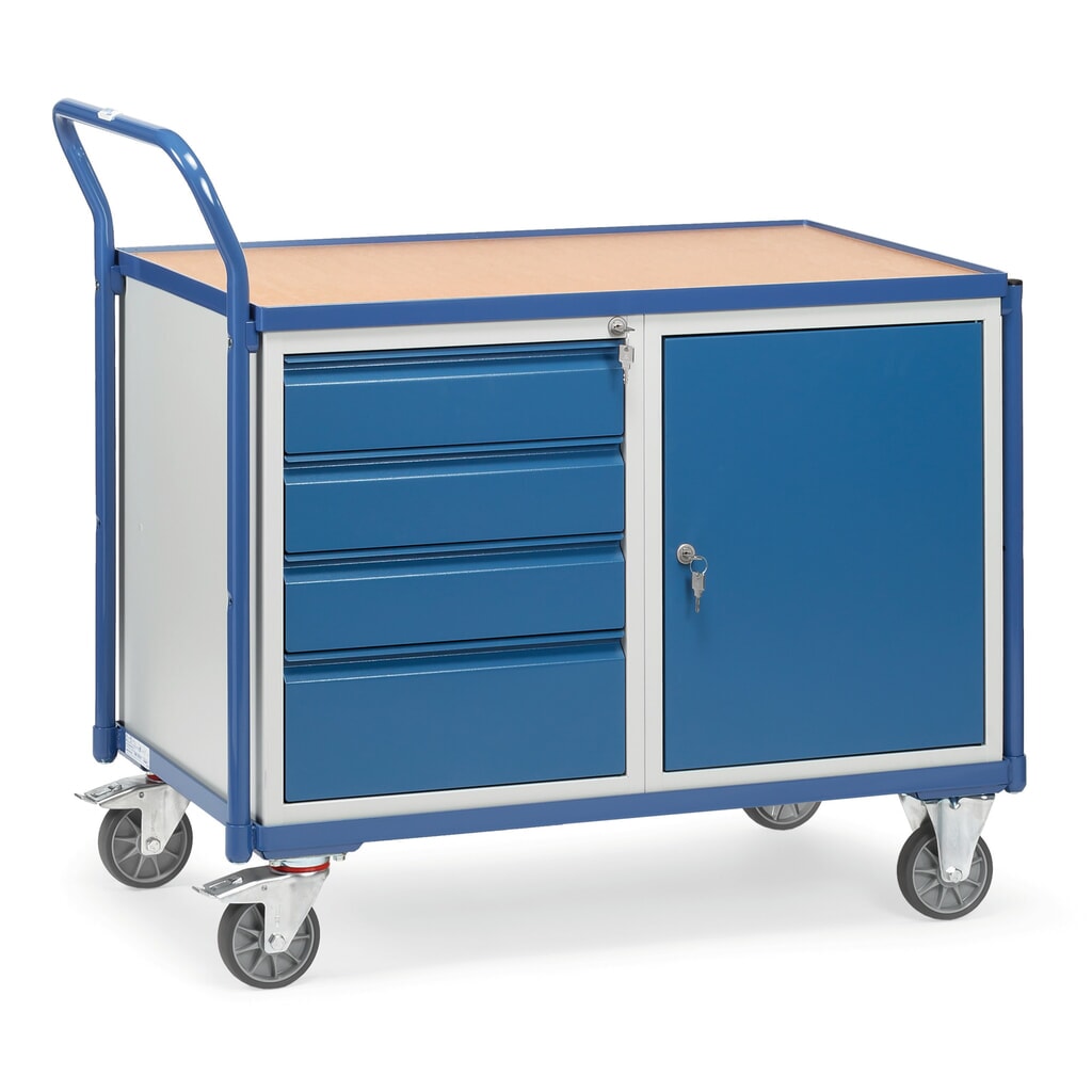fetra® Chariot d’atelier, armoire, 4 tiroirs, capacité de charge 300 kg Illustration du produit: fetra® Chariot d’atelier, armoire, 4 tiroirs, capacité de charge 300 kg