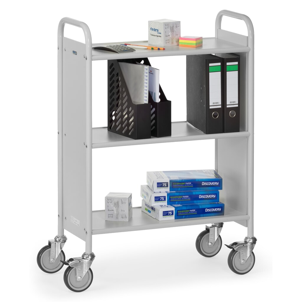fetra® Chariot de bureau et à dossiers, 2 compartiments sans paroi arrière N° de l'image du produit 2 : fetra® Chariot de bureau et à dossiers, 2 compartiments sans paroi arrière