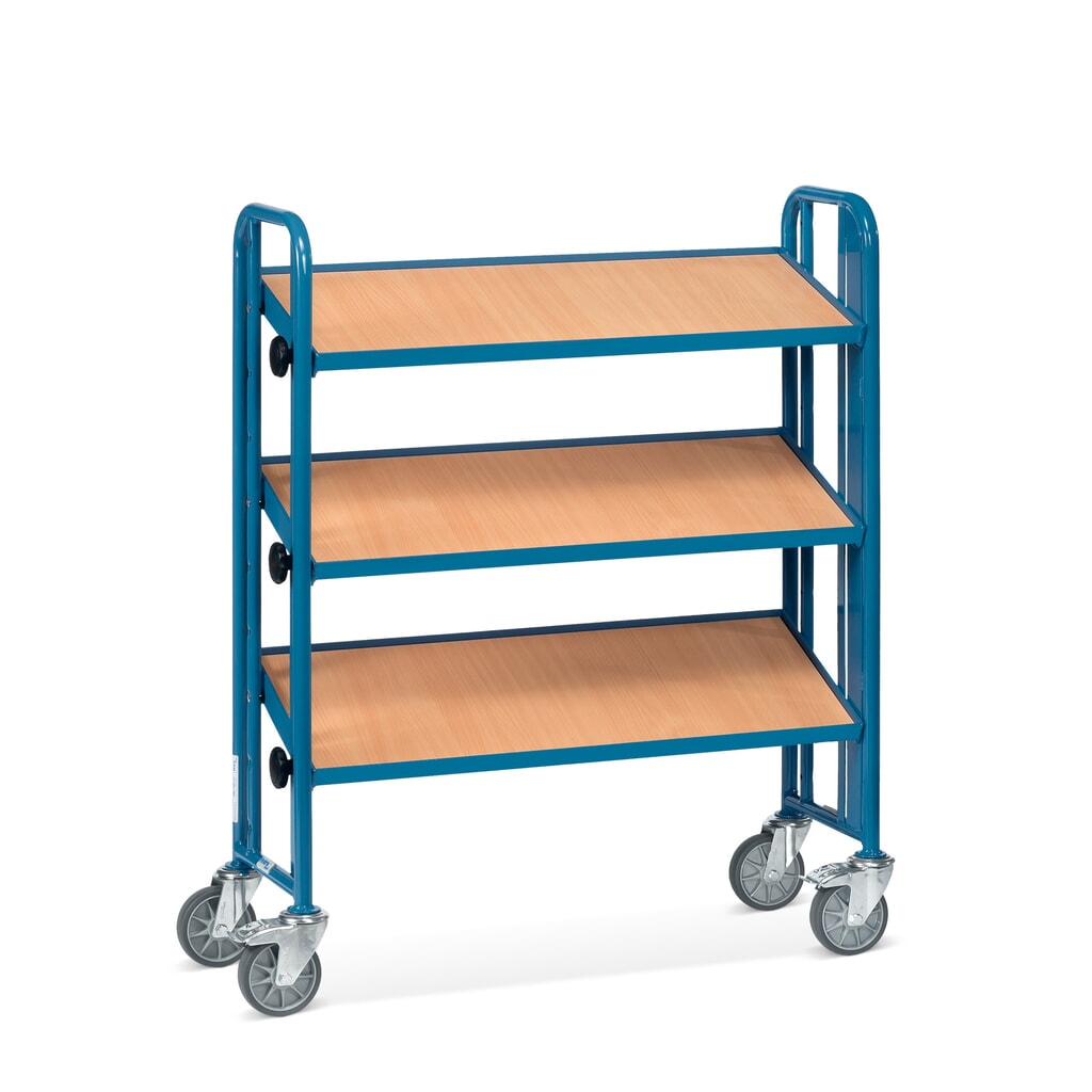 fetra® Chariot de montage avec tablettes, 3 tablettes, à un côté Illustration du produit: fetra® Chariot de montage avec tablettes, 3 tablettes, à un côté