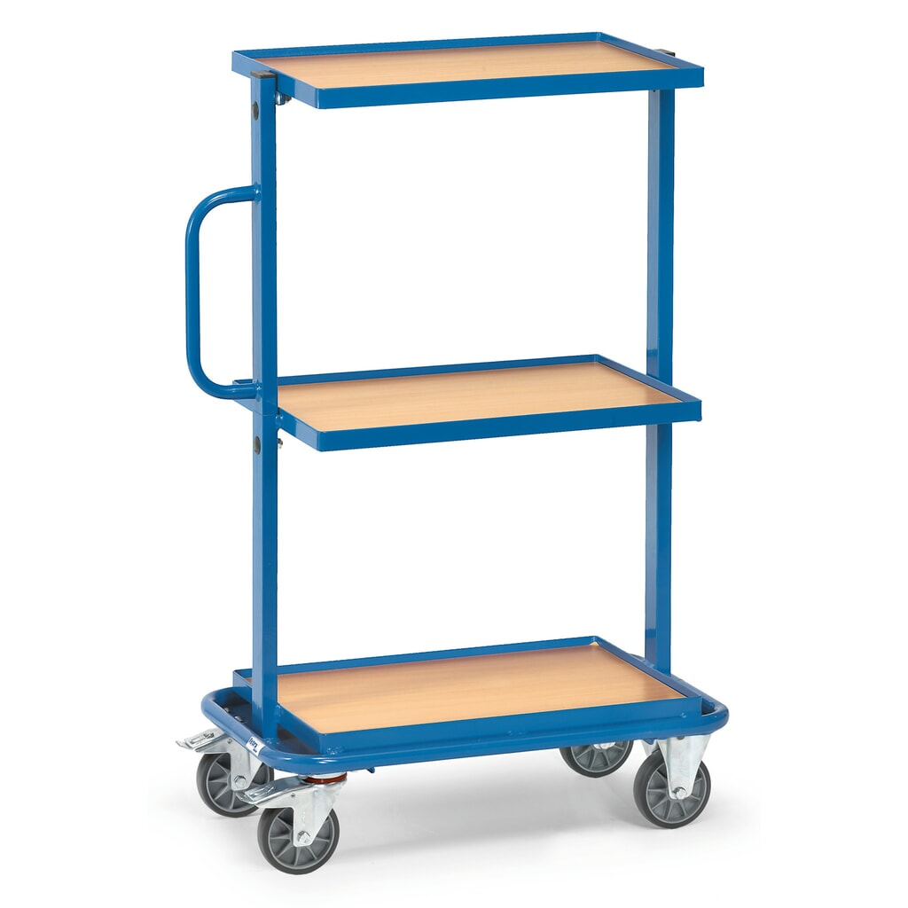 fetra® Chariot de montage, plateaux matériau à base de bois